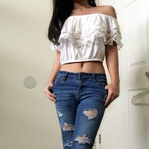 Off Shoulder crop top